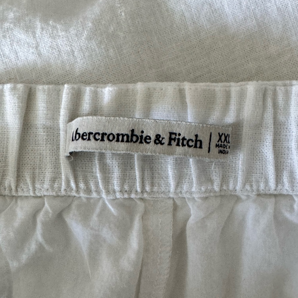 A&F white linen blend button details 100% cotton skort Mini Dress jumpsuit - Picture 3 of 6
